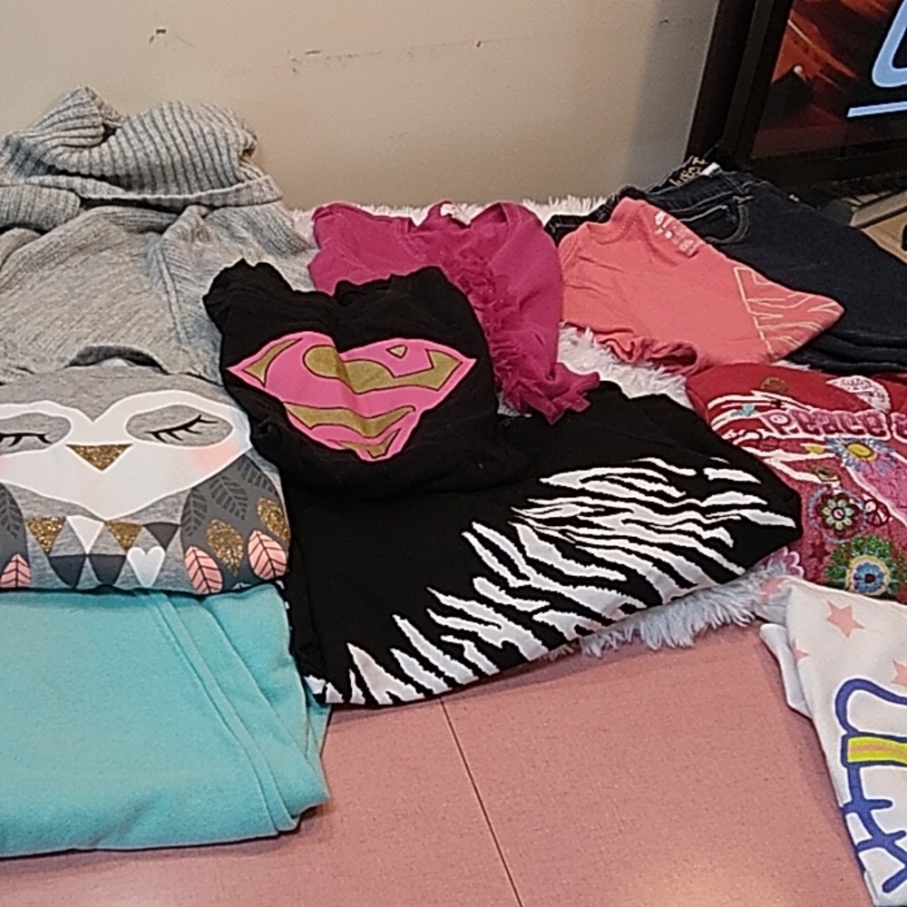 Girls size 10-12 clothes lot of 10, Justice, Hello Kitty, Place, Cherokee